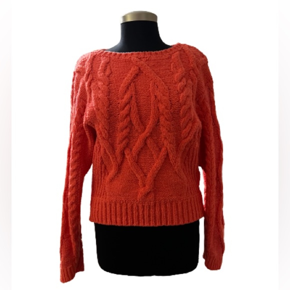Anthropologie Sleeping On Snow Chunky Cable Knit Sweater Small